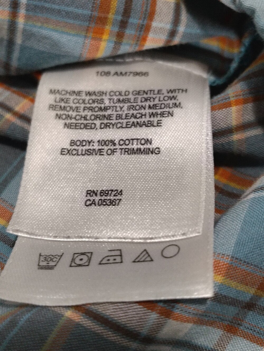 Columbia Sportswear Blue And Orange Plaid button-down - XL shirt - Picture 9 of 10